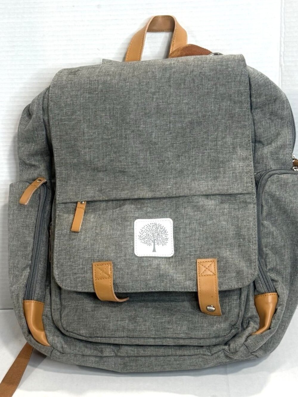 Parker Baby Co Gray Diaper Bag Backpack Insulated Pockets Unisex Baby Travel